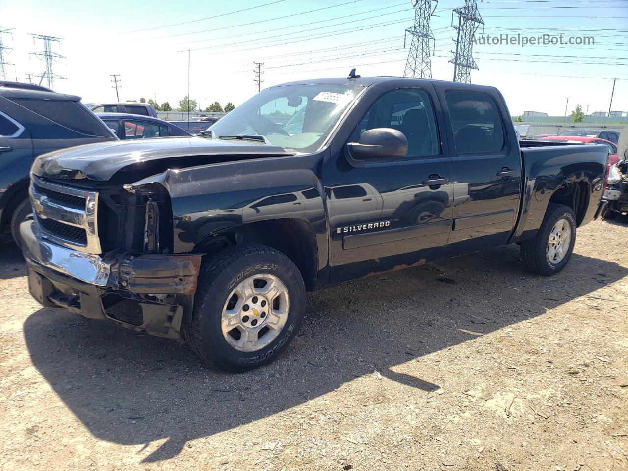 2008 Chevrolet Silverado C1500 Black vin: 3GCEC13048G274887