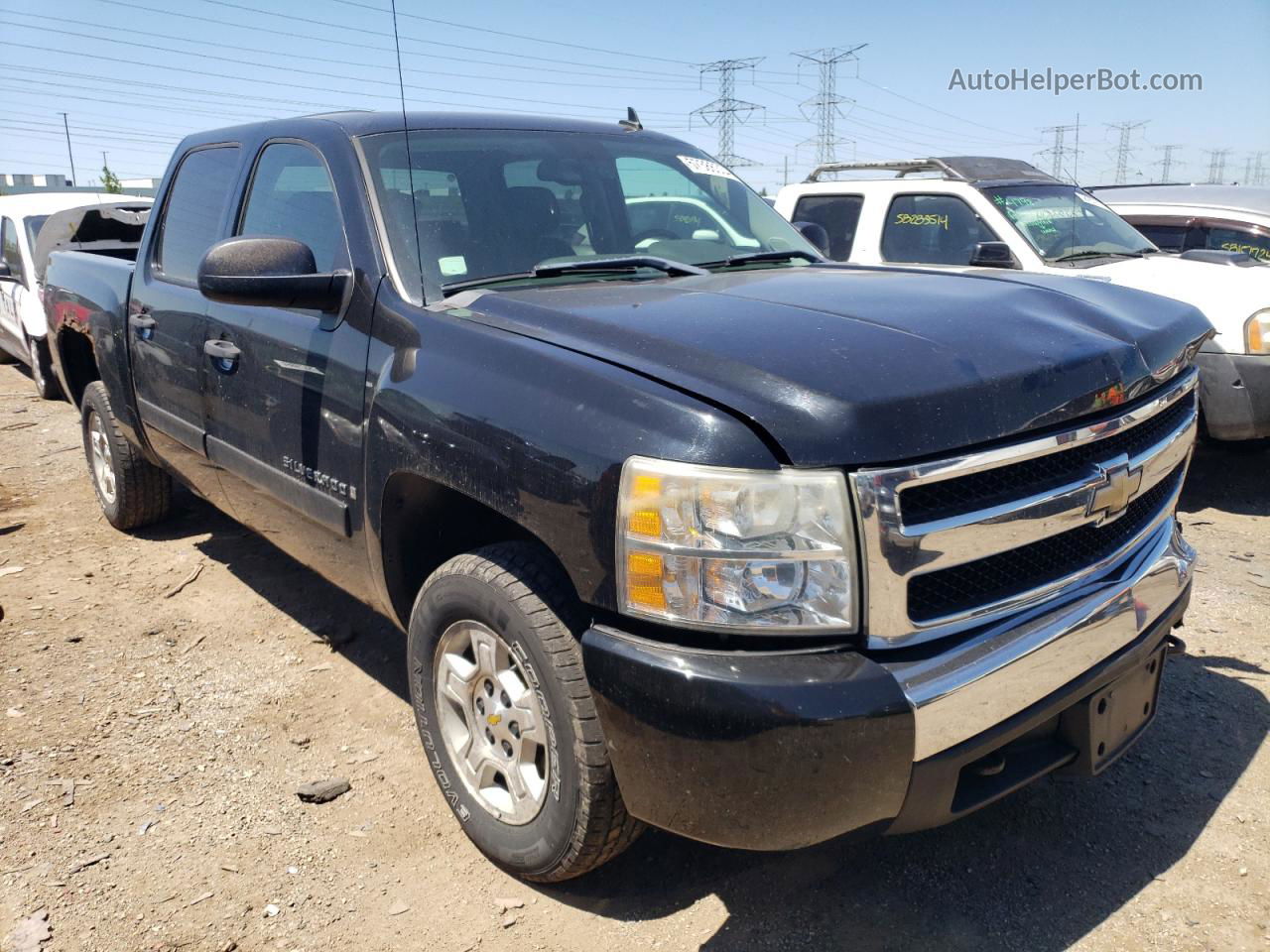 2008 Chevrolet Silverado C1500 Black vin: 3GCEC13048G274887