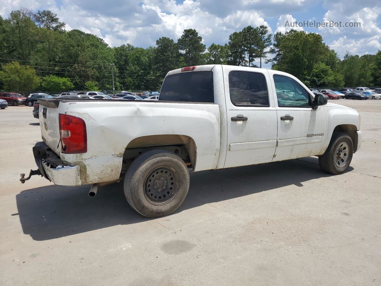 2008 Chevrolet Silverado C1500 White vin: 3GCEC13C28G231773