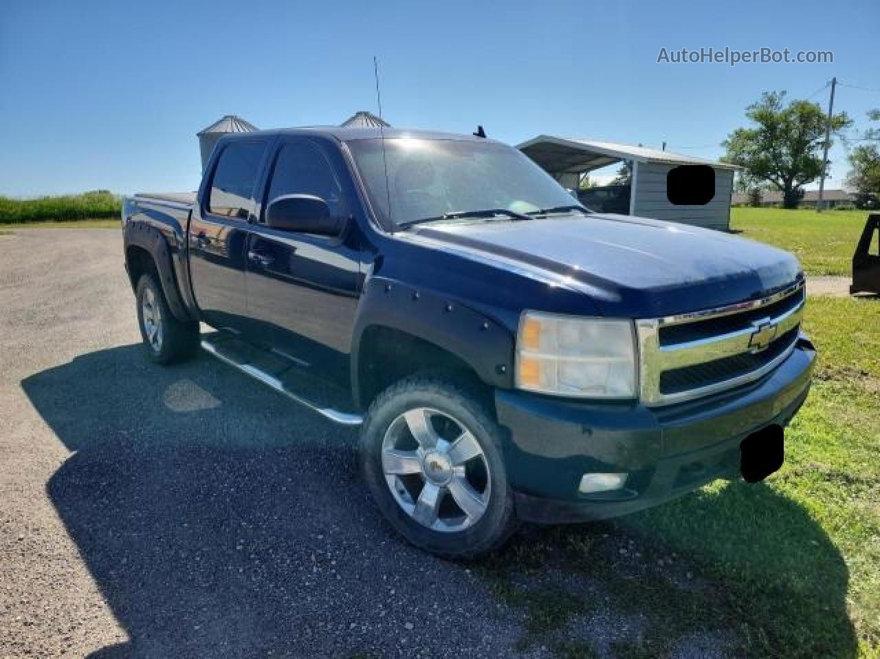 2008 Chevrolet Silverado K1500 Blue vin: 3GCEK13308G271739