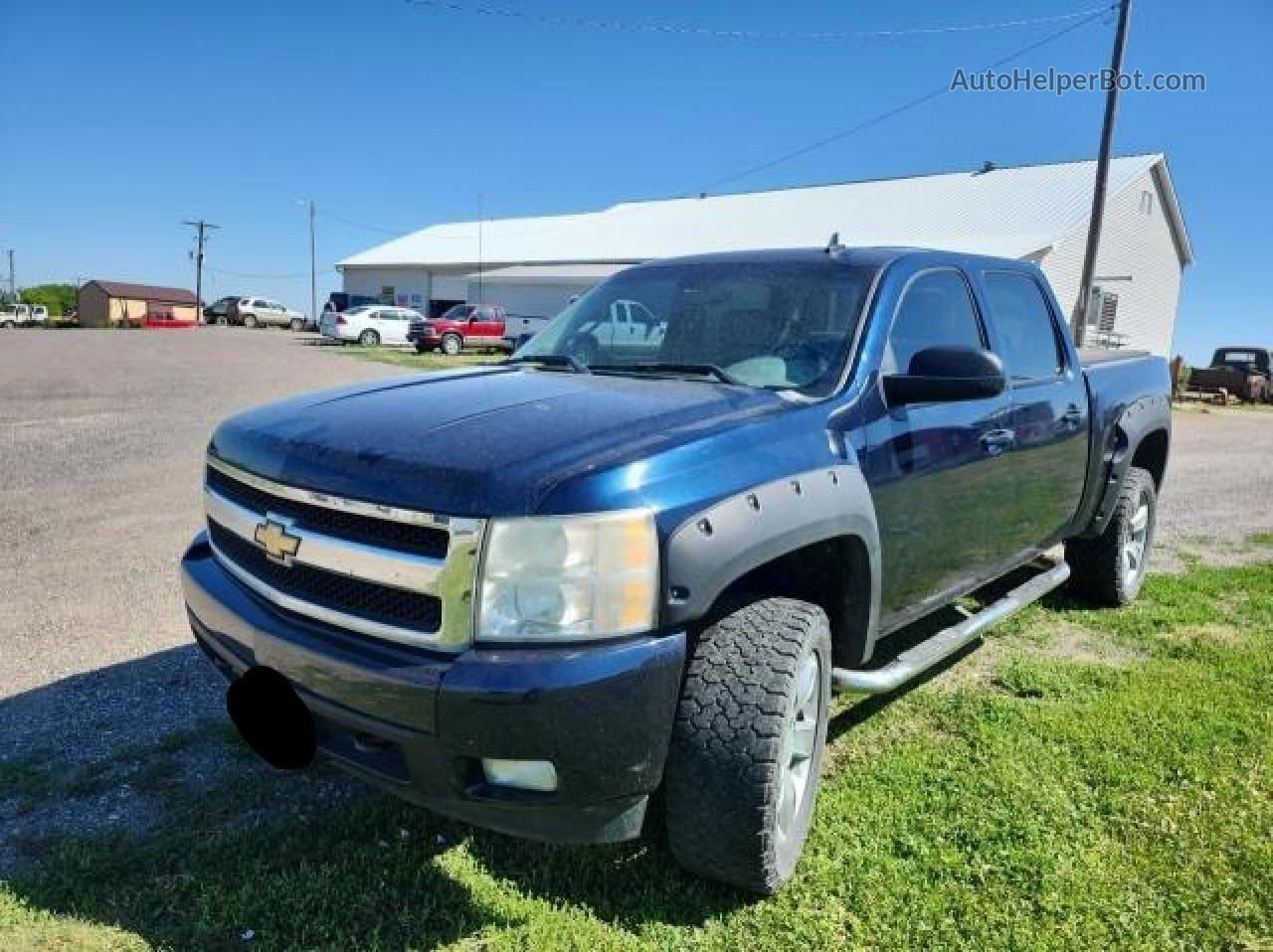 2008 Chevrolet Silverado K1500 Blue vin: 3GCEK13308G271739