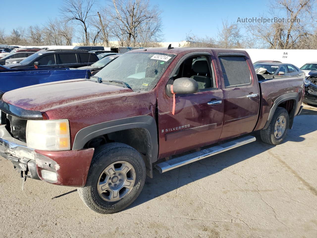 2008 Chevrolet Silverado K1500 Red vin: 3GCEK13J08G219963