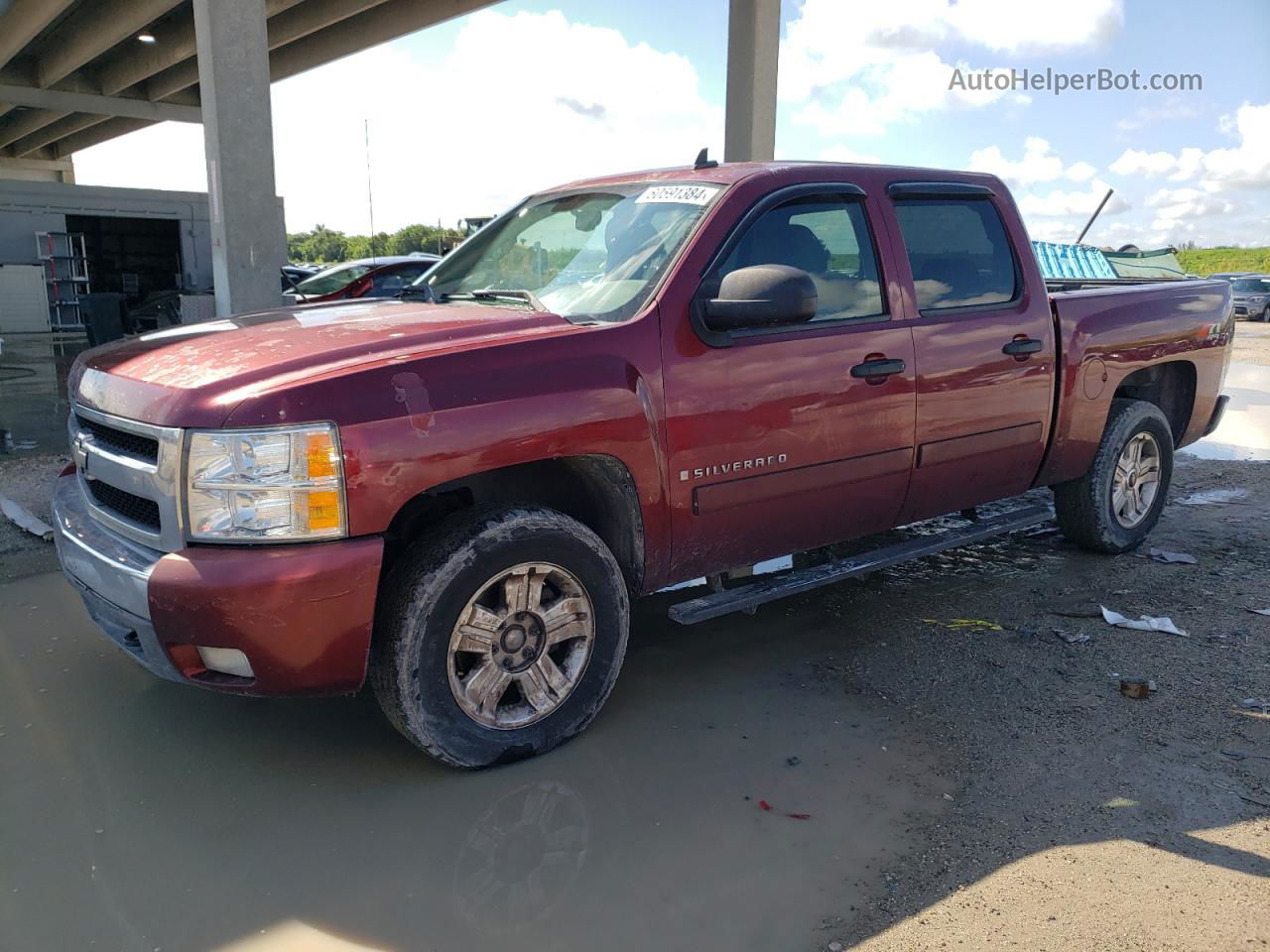 2008 Chevrolet Silverado K1500 Бордовый vin: 3GCEK13J98G267459