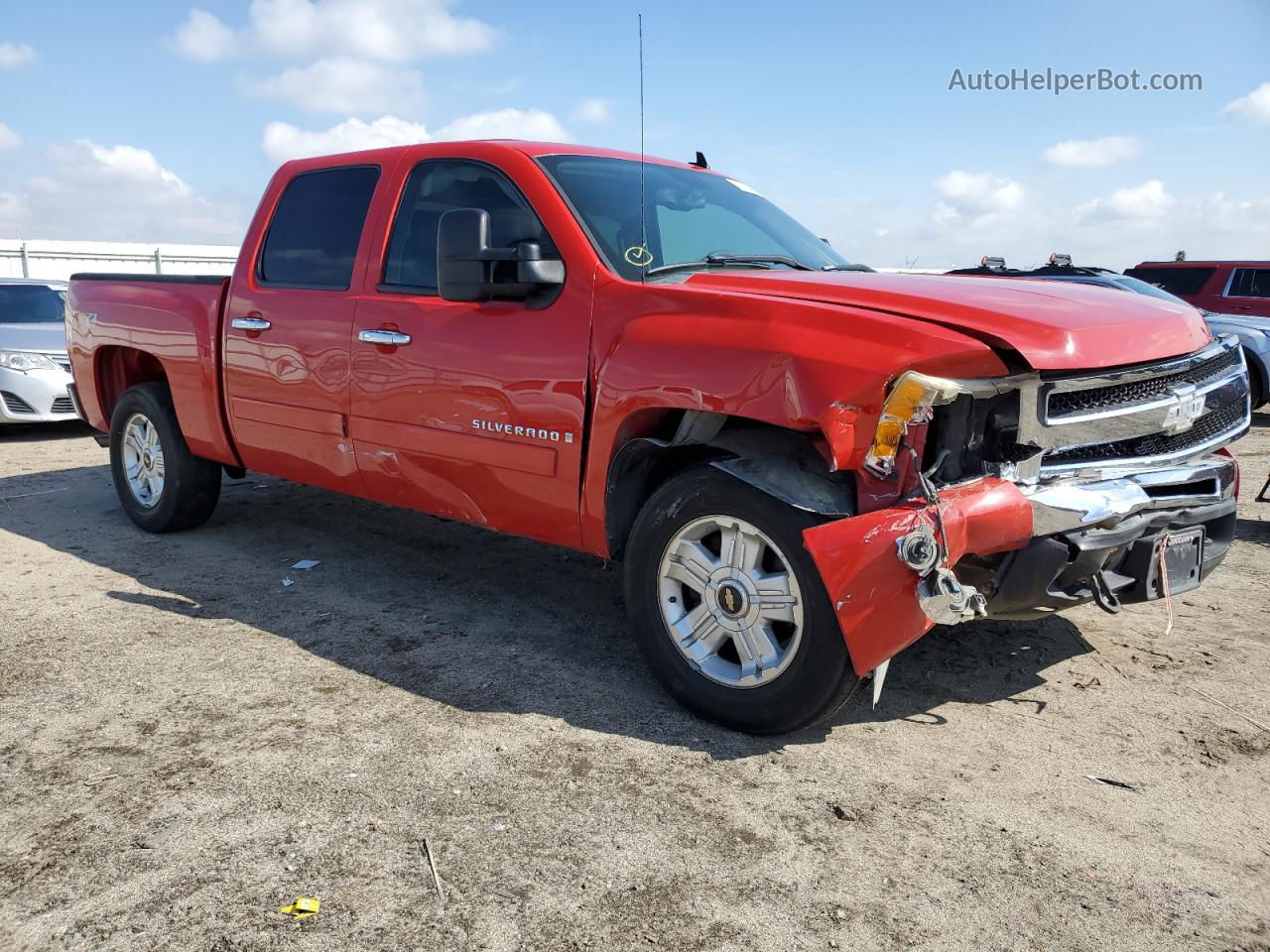 2008 Chevrolet Silverado K1500 Red vin: 3GCEK13M28G178309