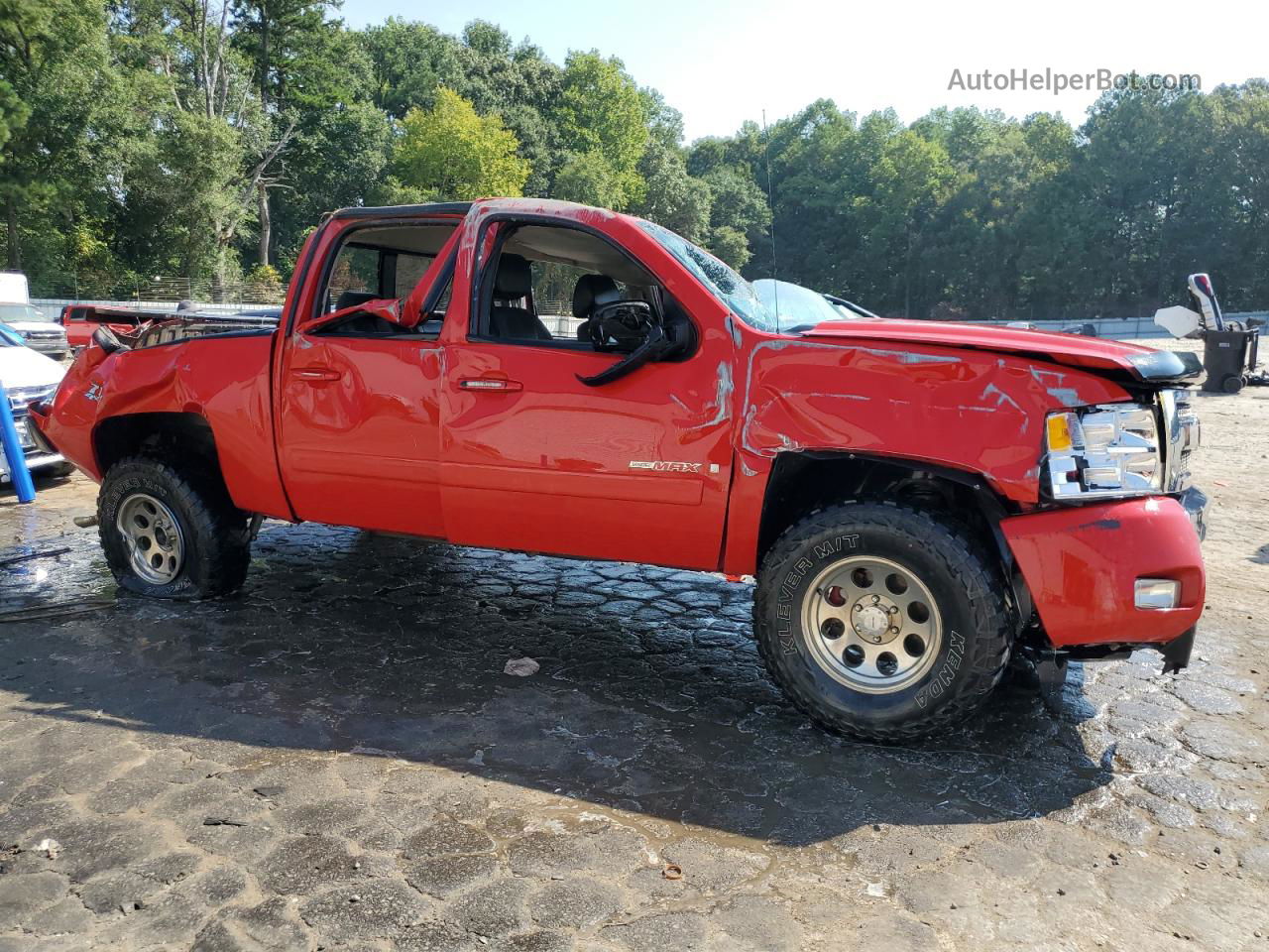 2008 Chevrolet Silverado K1500 Red vin: 3GCEK13Y88G196204