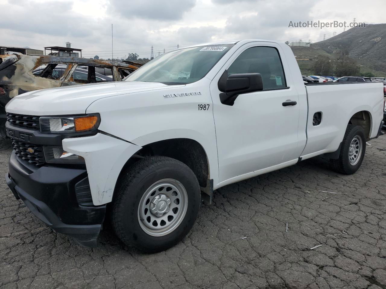 2019 Chevrolet Silverado C1500 White vin: 3GCNWAEF1KG197606