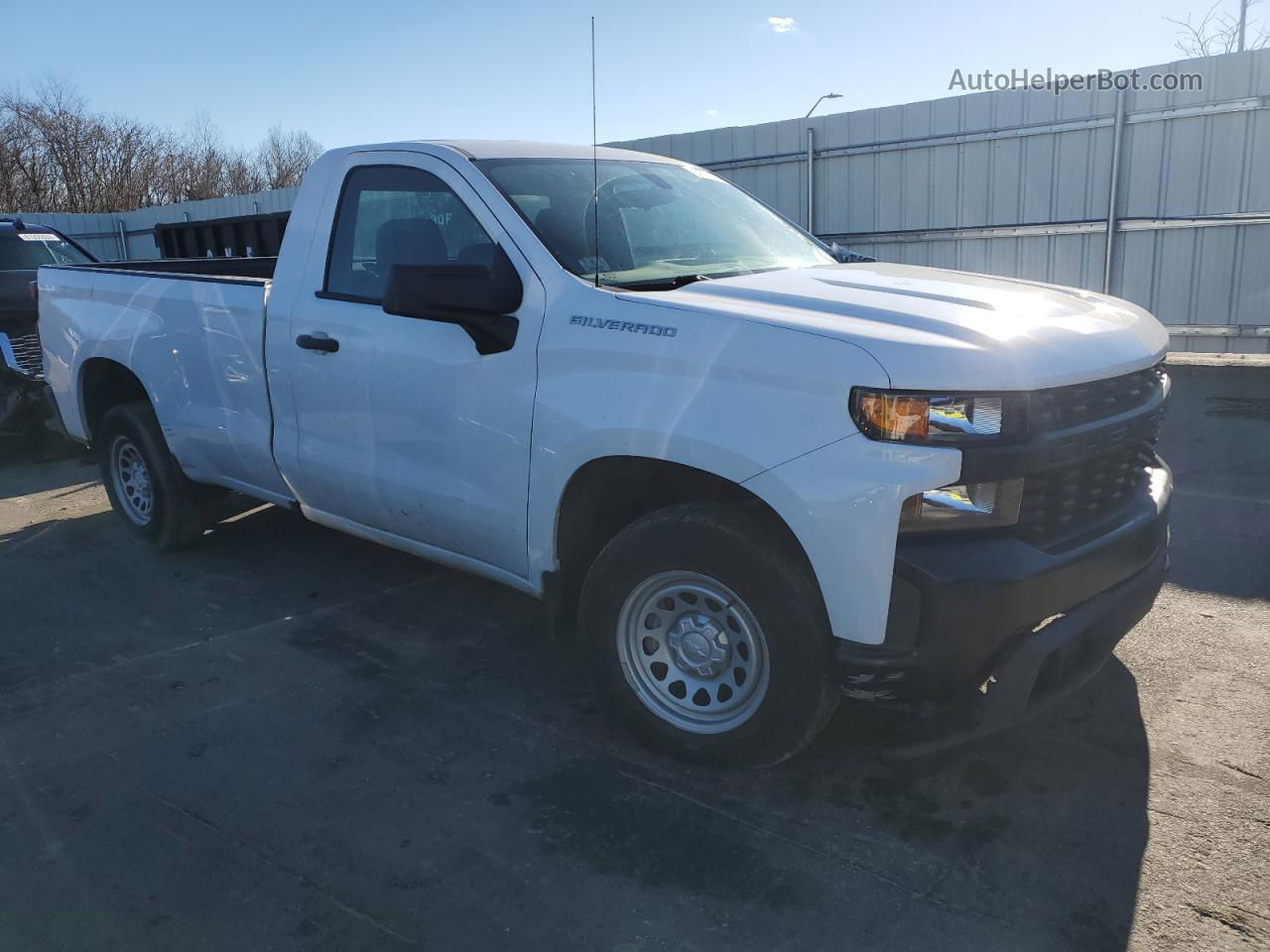 2019 Chevrolet Silverado C1500 Белый vin: 3GCNWAEH6KG234831