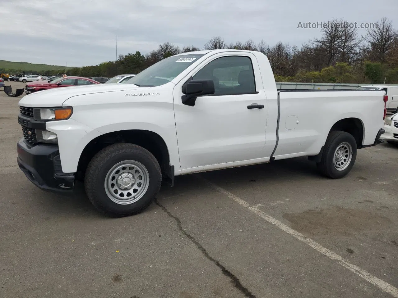 2019 Chevrolet Silverado C1500 White vin: 3GCNWAEH6KG234831