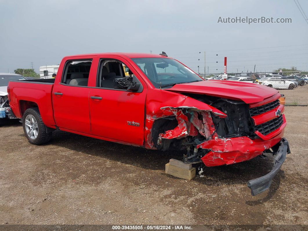 2018 Chevrolet Silverado 1500 Custom Red vin: 3GCPCPEC2JG642329