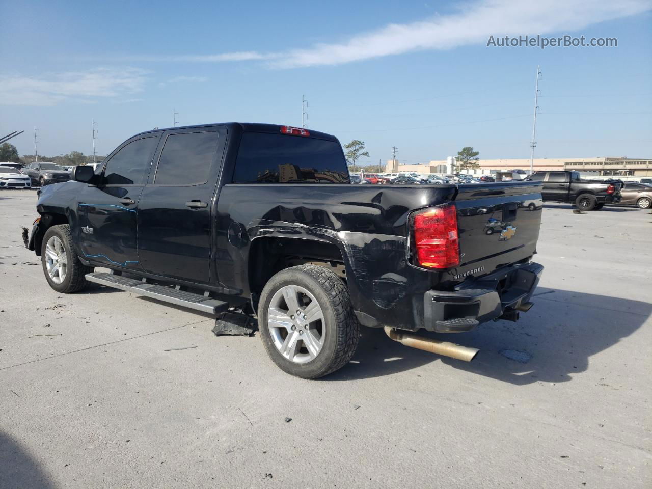 2018 Chevrolet Silverado C1500 Custom Black vin: 3GCPCPEC8JG293600