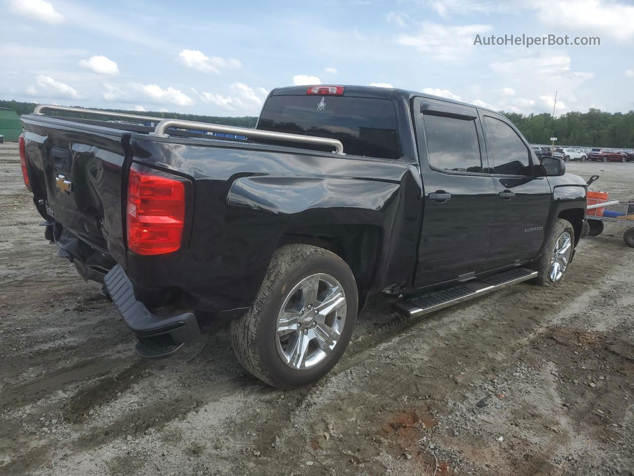 2018 Chevrolet Silverado C1500 Custom Black vin: 3GCPCPEC9JG218744