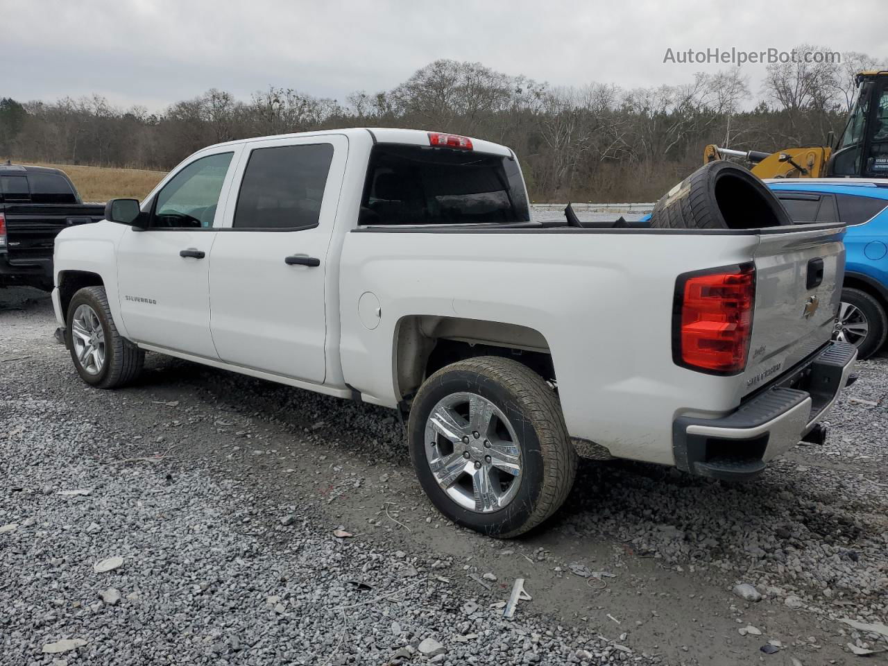 2018 Chevrolet Silverado C1500 Custom White vin: 3GCPCPEC9JG585871