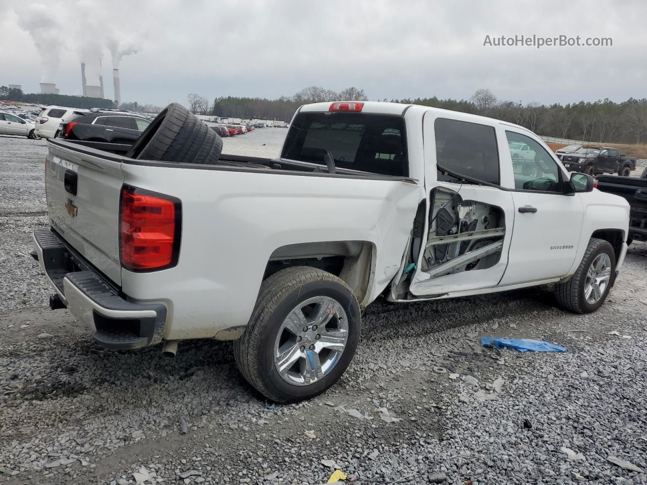 2018 Chevrolet Silverado C1500 Custom White vin: 3GCPCPEC9JG585871