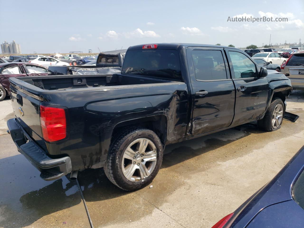 2018 Chevrolet Silverado C1500 Custom Черный vin: 3GCPCPEHXJG261355