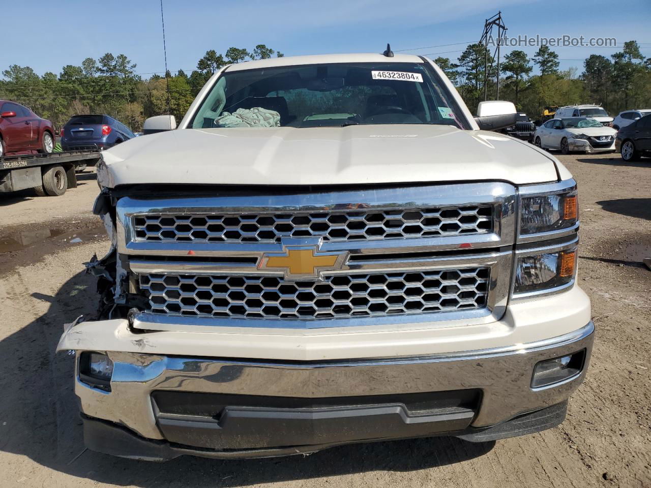 2015 Chevrolet Silverado C1500 Lt White vin: 3GCPCREC0FG386243