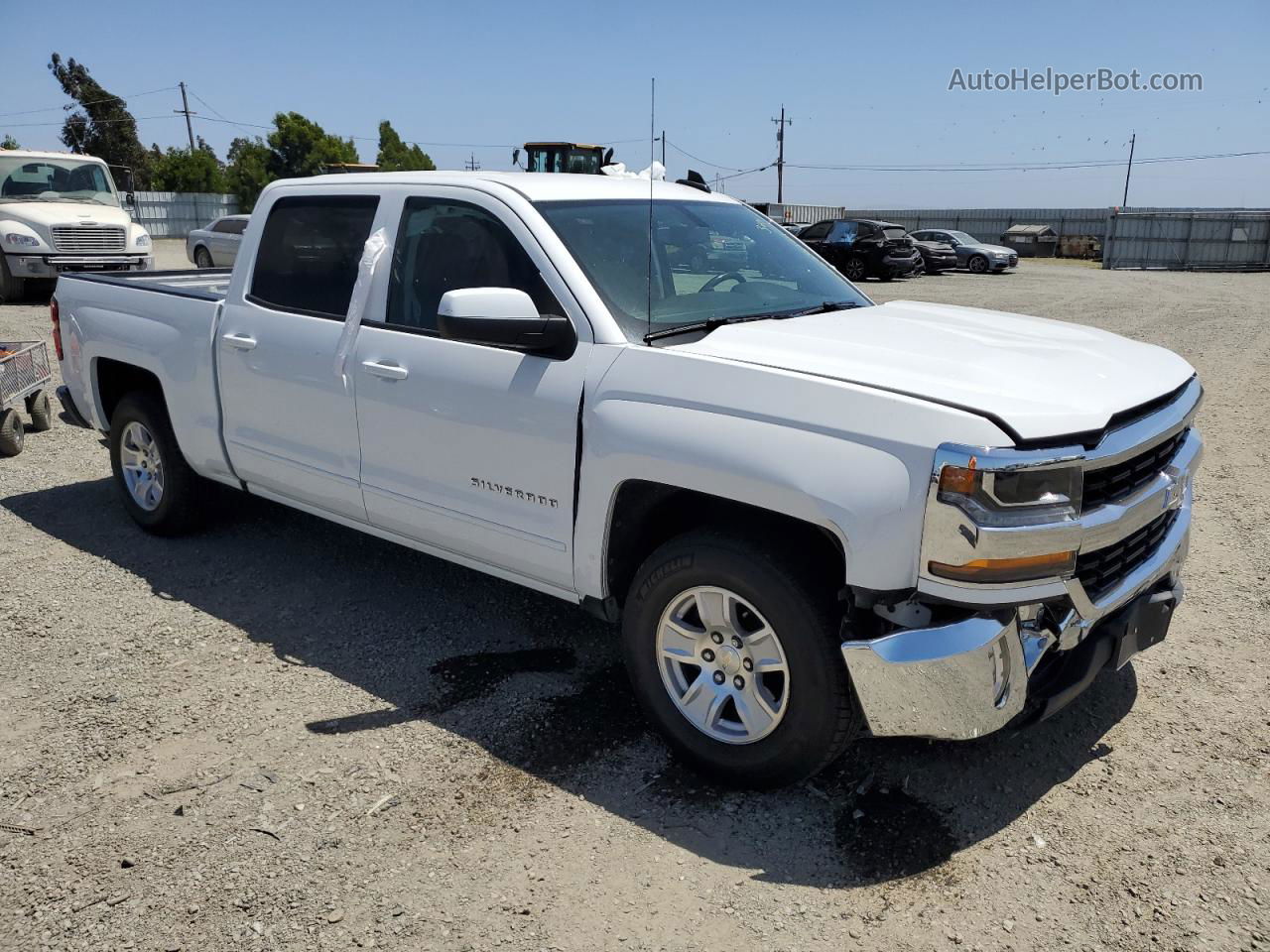 2018 Chevrolet Silverado C1500 Lt White vin: 3GCPCREC1JG347802