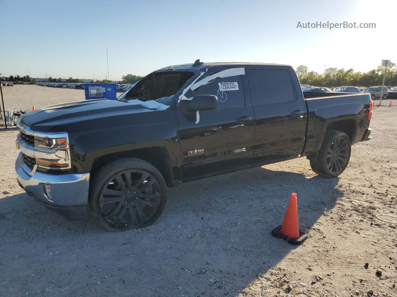 2018 Chevrolet Silverado C1500 Lt Black vin: 3GCPCREC1JG628966