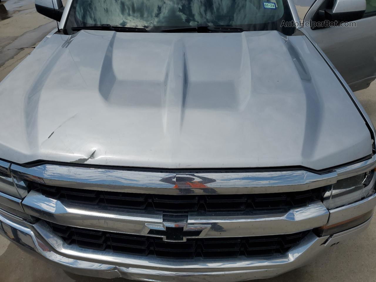 2018 Chevrolet Silverado C1500 Lt Silver vin: 3GCPCREC2JG615563