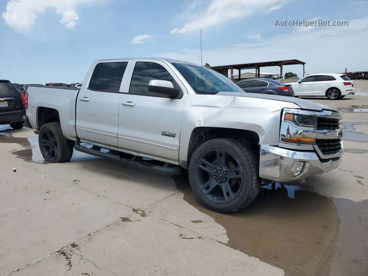 2018 Chevrolet Silverado C1500 Lt Silver vin: 3GCPCREC2JG615563