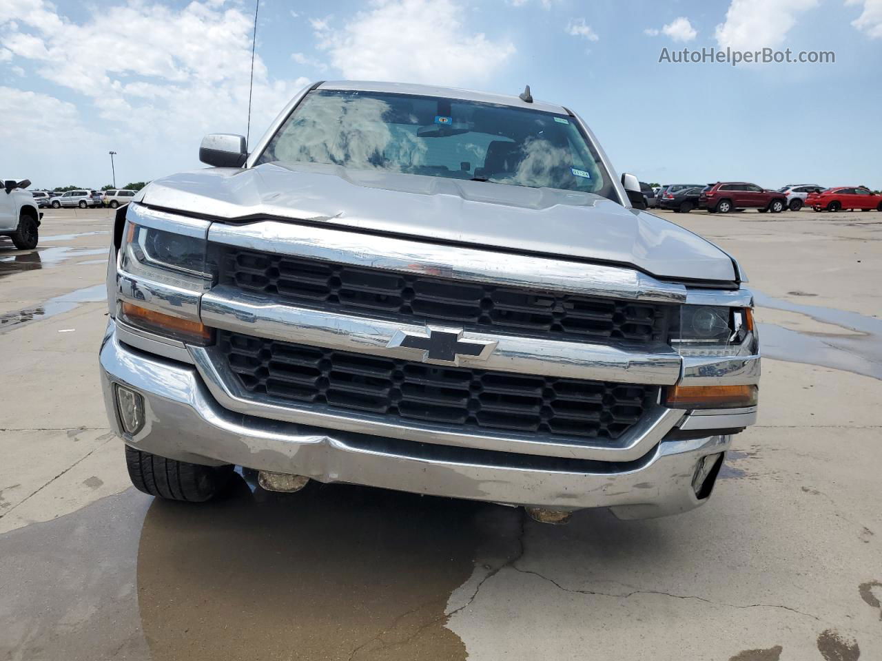 2018 Chevrolet Silverado C1500 Lt Silver vin: 3GCPCREC2JG615563