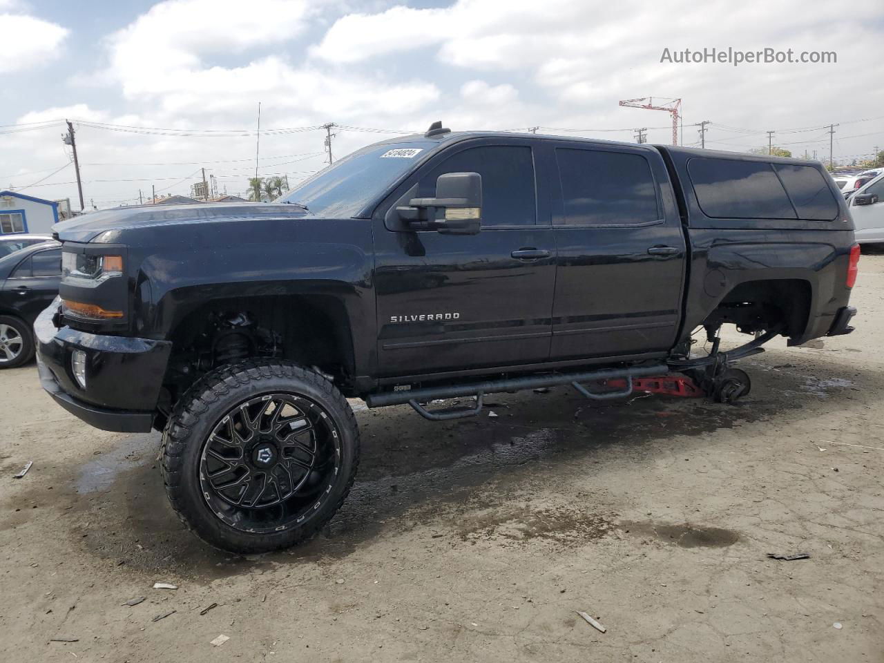 2018 Chevrolet Silverado C1500 Lt Black vin: 3GCPCREC3JG634896