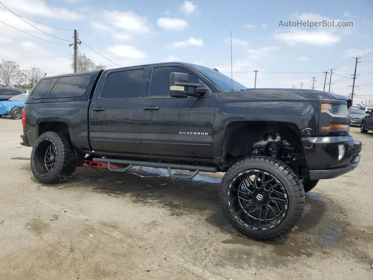 2018 Chevrolet Silverado C1500 Lt Black vin: 3GCPCREC3JG634896