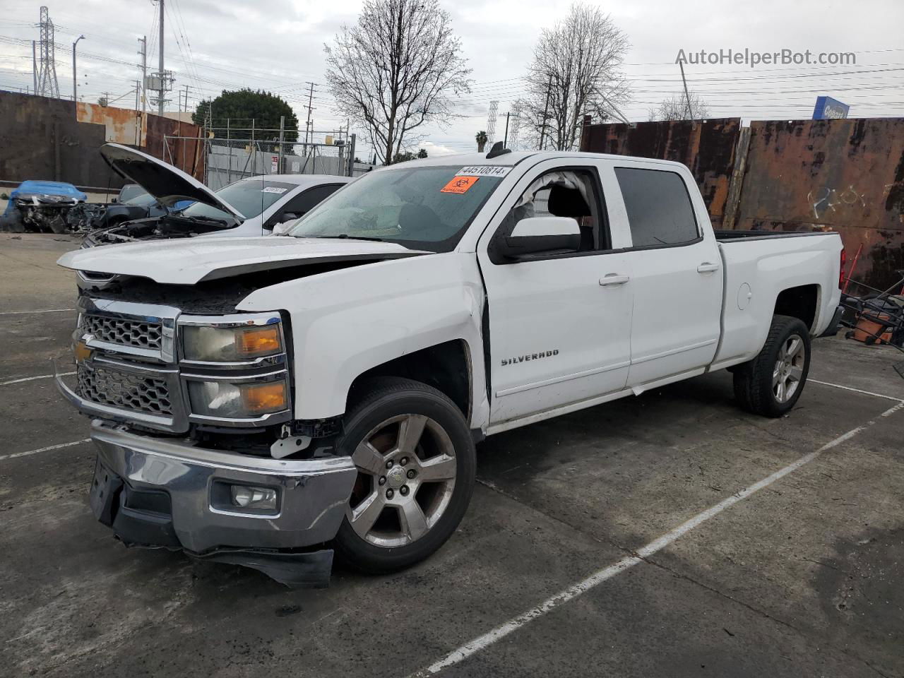 2015 Chevrolet Silverado C1500 Lt White vin: 3GCPCREC4FG430549