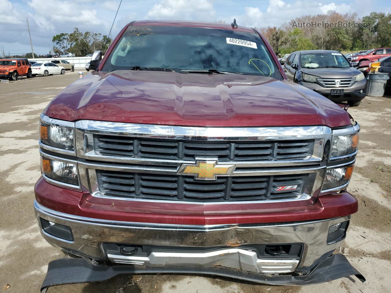 2015 Chevrolet Silverado C1500 Lt Burgundy vin: 3GCPCREC7FG317498