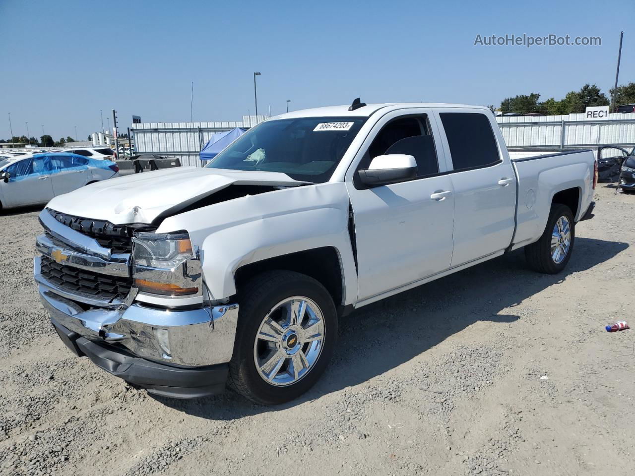 2016 Chevrolet Silverado C1500 Lt White vin: 3GCPCREC7GG185179