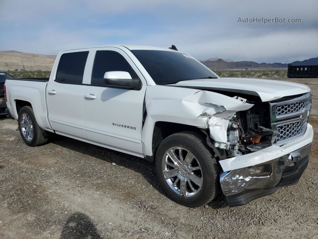 2015 Chevrolet Silverado C1500 Lt White vin: 3GCPCREC8FG496845