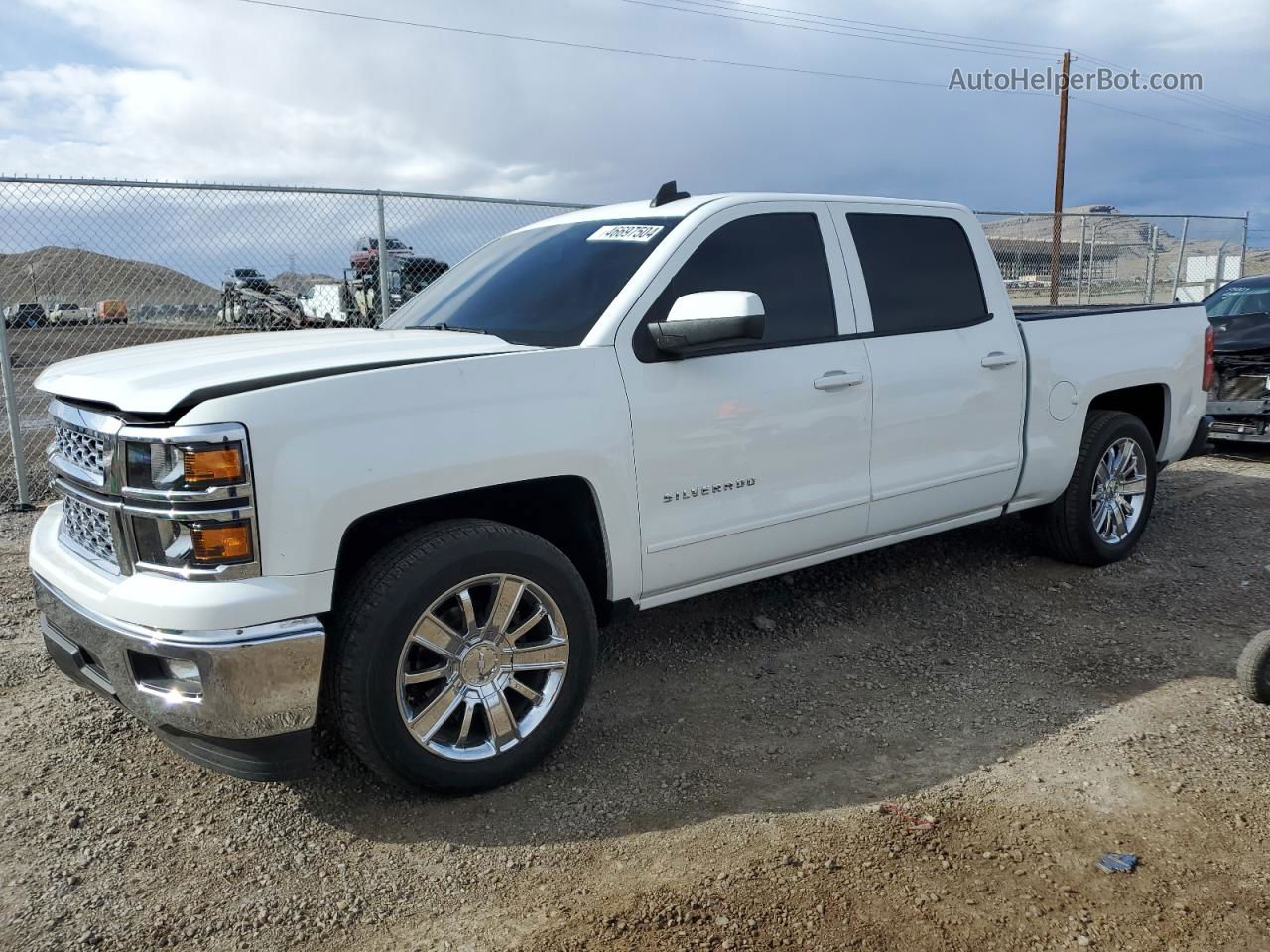 2015 Chevrolet Silverado C1500 Lt White vin: 3GCPCREC8FG496845