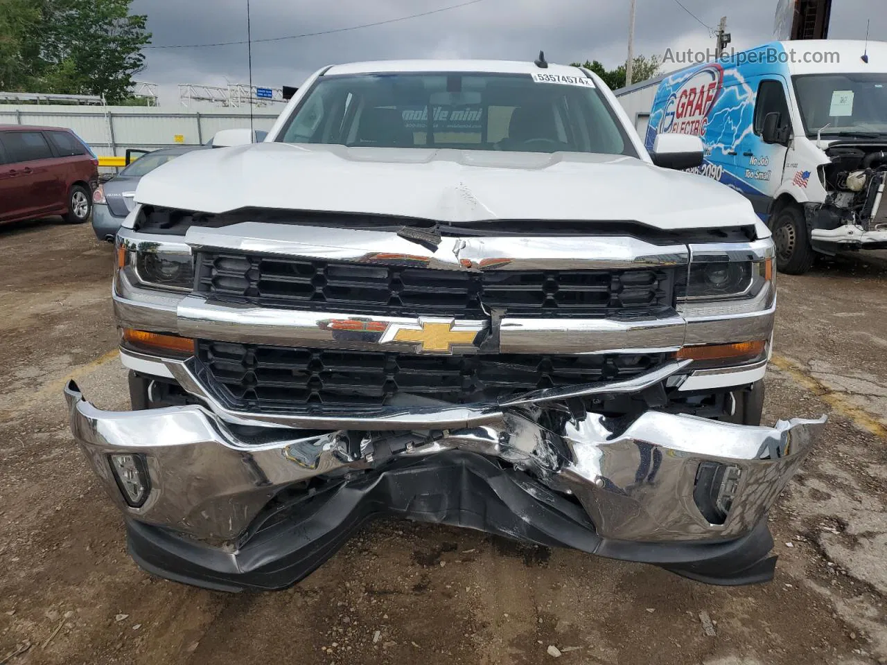 2016 Chevrolet Silverado C1500 Lt White vin: 3GCPCREC9GG159831