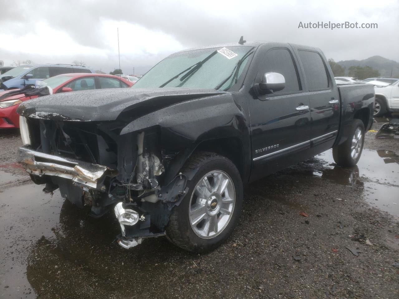 2013 Chevrolet Silverado C1500 Lt Black vin: 3GCPCSE0XDG352644