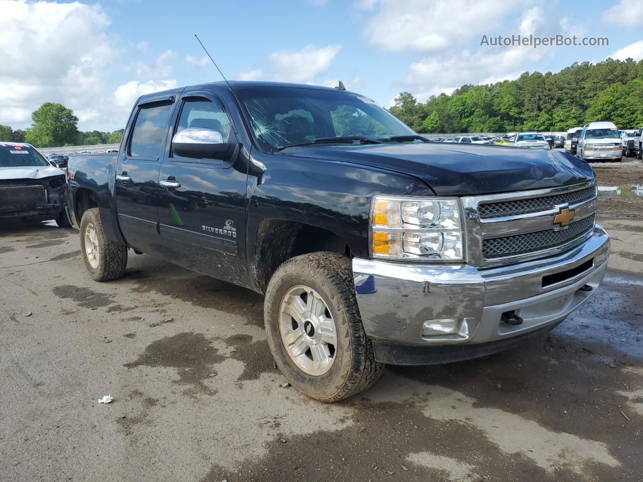 2012 Chevrolet Silverado K1500 Lt Black vin: 3GCPKSE71CG233752