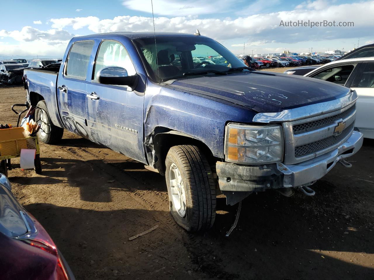 2013 Chevrolet Silverado K1500 Lt Blue vin: 3GCPKSE71DG106727