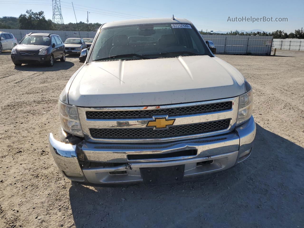 2013 Chevrolet Silverado K1500 Lt White vin: 3GCPKSE71DG154938