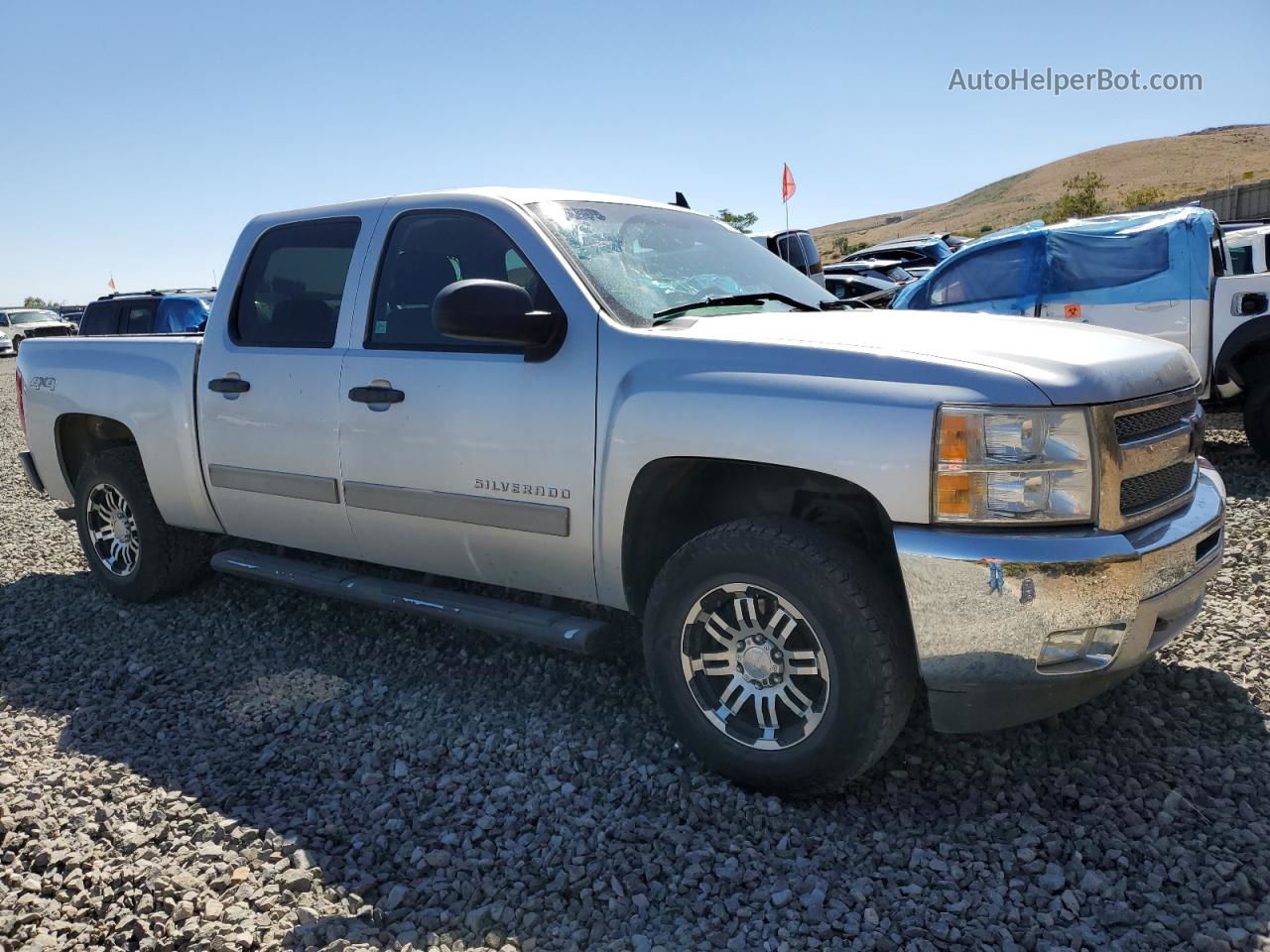 2012 Chevrolet Silverado K1500 Lt Silver vin: 3GCPKSE73CG145849