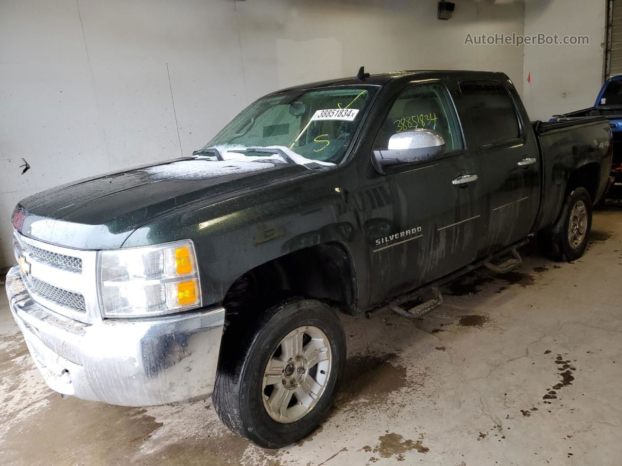 2013 Chevrolet Silverado K1500 Lt Зеленый vin: 3GCPKSE75DG206457