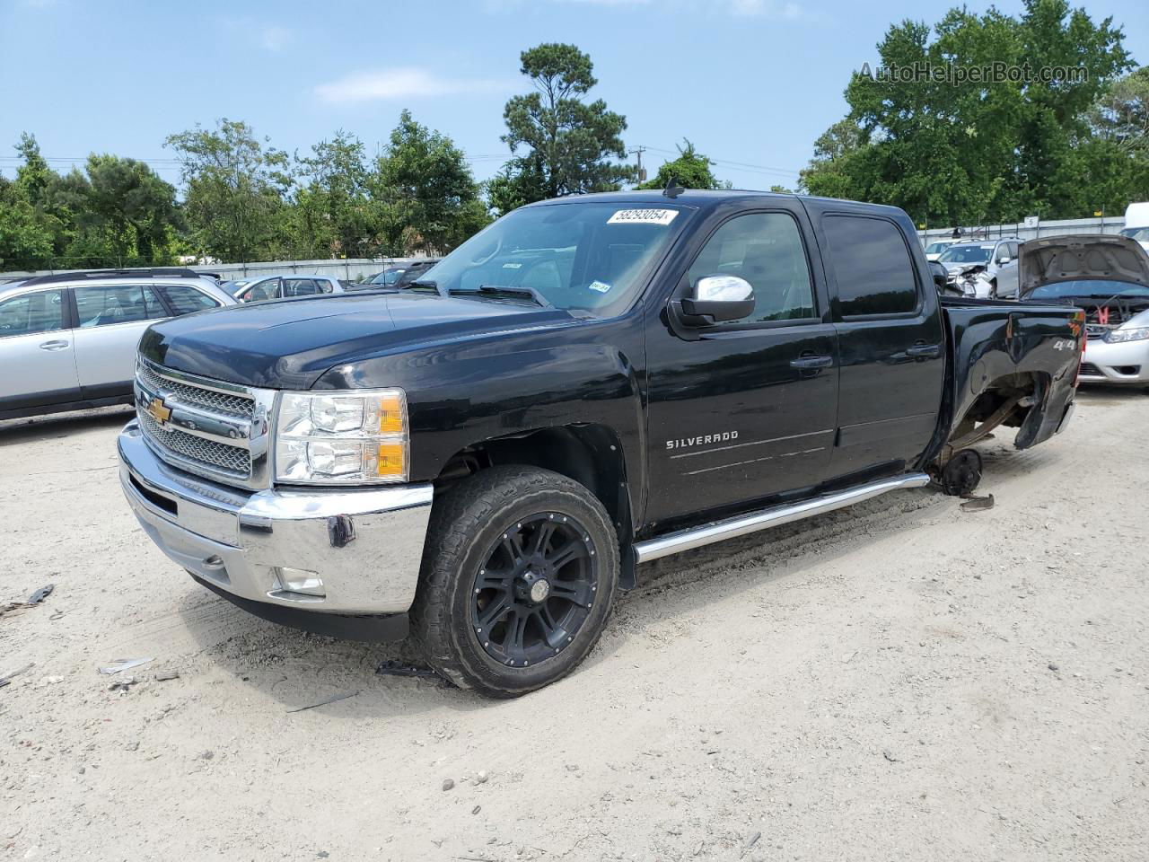 2012 Chevrolet Silverado K1500 Lt Black vin: 3GCPKSE77CG153050