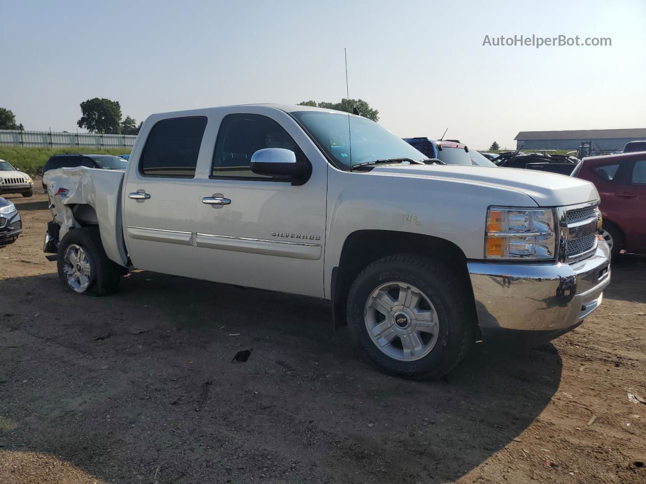 2012 Chevrolet Silverado K1500 Lt White vin: 3GCPKSE78CG266733