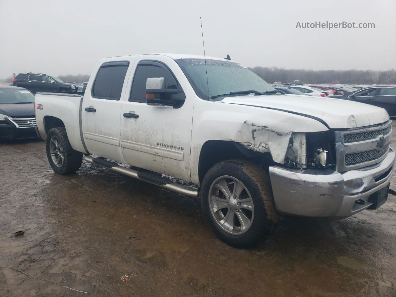 2013 Chevrolet Silverado K1500 Lt White vin: 3GCPKSE79DG362890