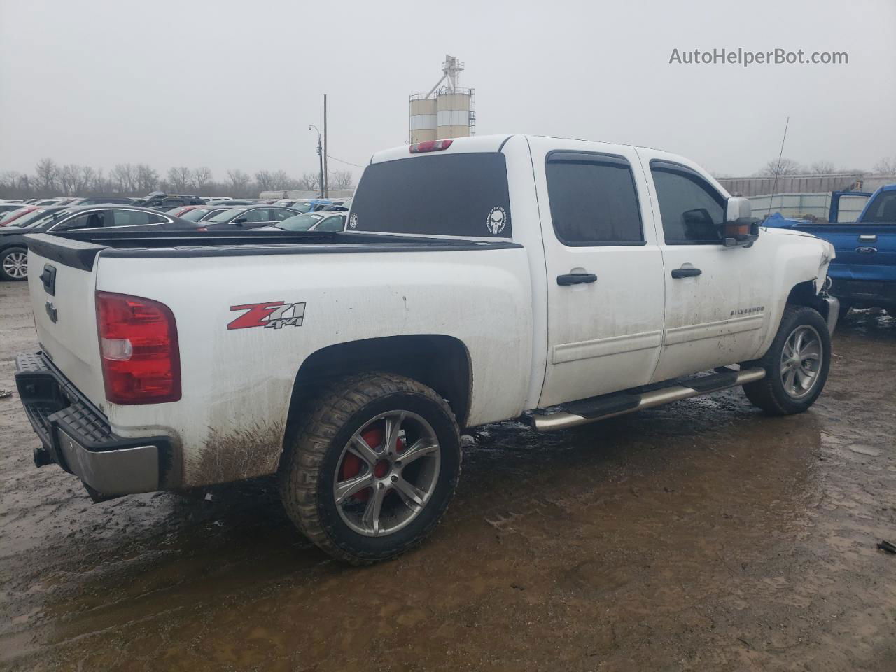 2013 Chevrolet Silverado K1500 Lt White vin: 3GCPKSE79DG362890