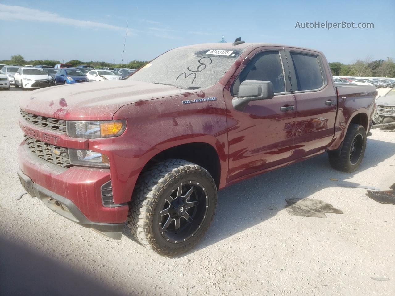 2019 Chevrolet Silverado C1500 Custom Red vin: 3GCPWBEH2KG221153