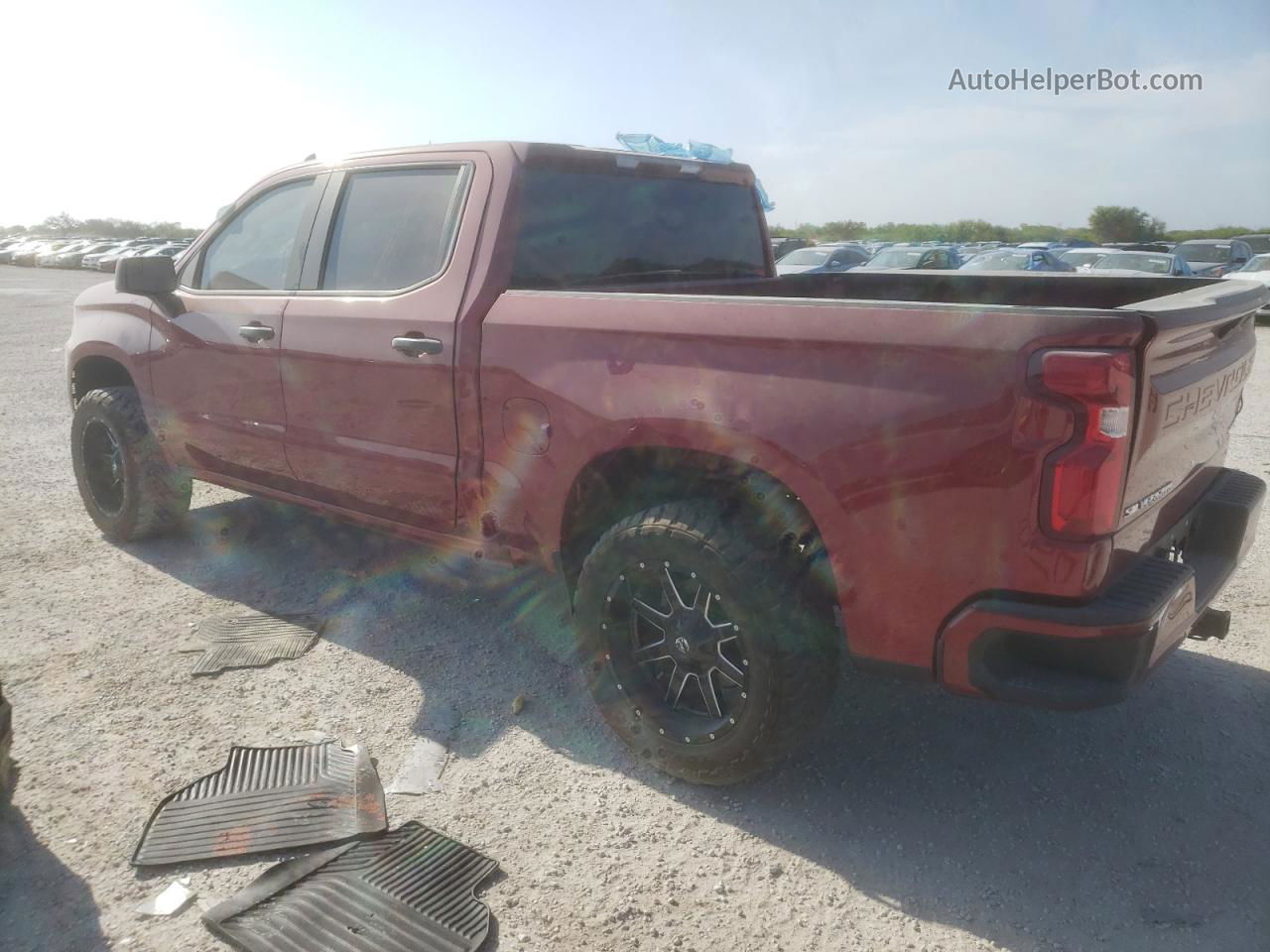 2019 Chevrolet Silverado C1500 Custom Red vin: 3GCPWBEH2KG221153