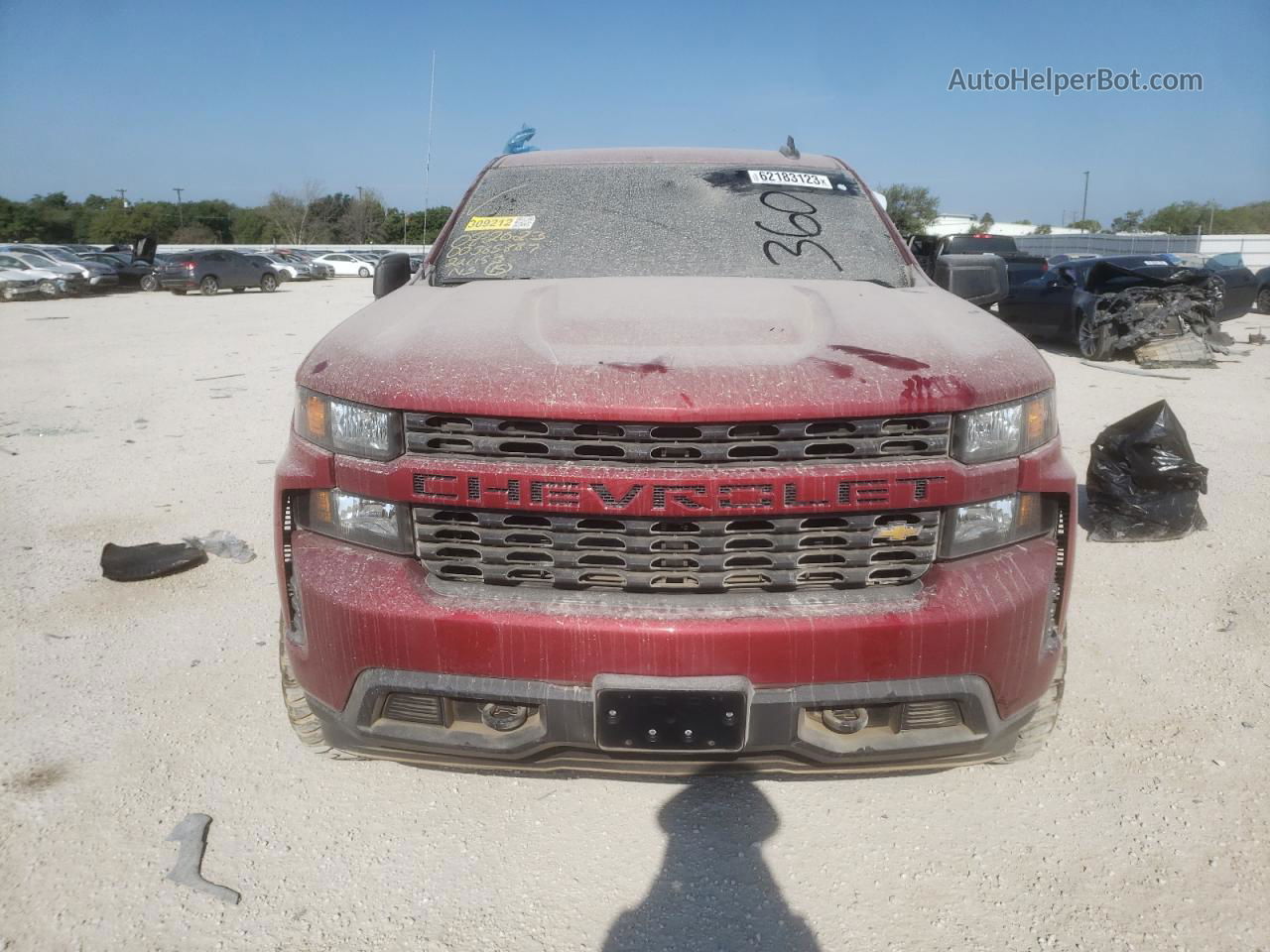 2019 Chevrolet Silverado C1500 Custom Красный vin: 3GCPWBEH2KG221153