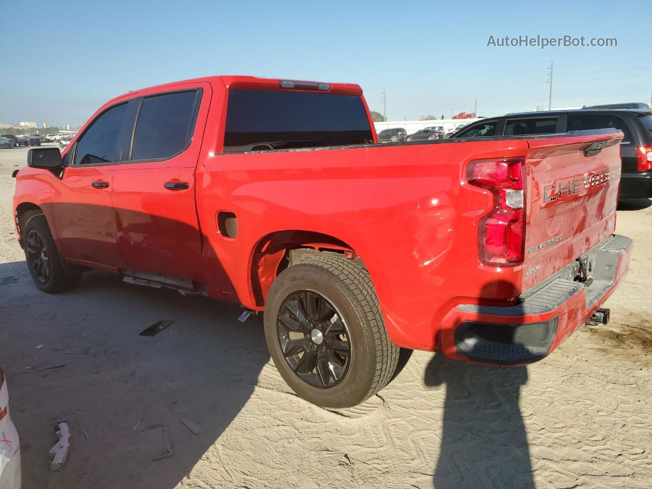 2019 Chevrolet Silverado C1500 Custom Red vin: 3GCPWBEH3KG113723