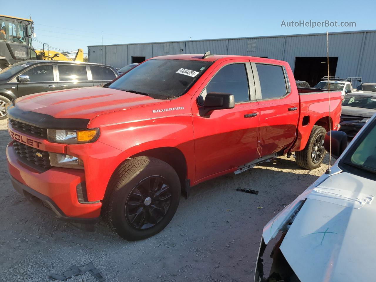 2019 Chevrolet Silverado C1500 Custom Red vin: 3GCPWBEH3KG113723