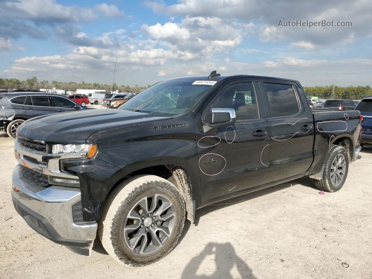 2019 Chevrolet Silverado C1500 Lt Black vin: 3GCPWCED3KG157059