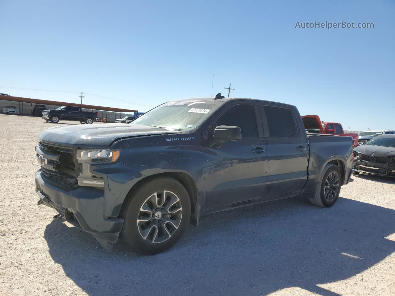 2019 Chevrolet Silverado C1500 Rst Blue vin: 3GCPWDED6KG200220