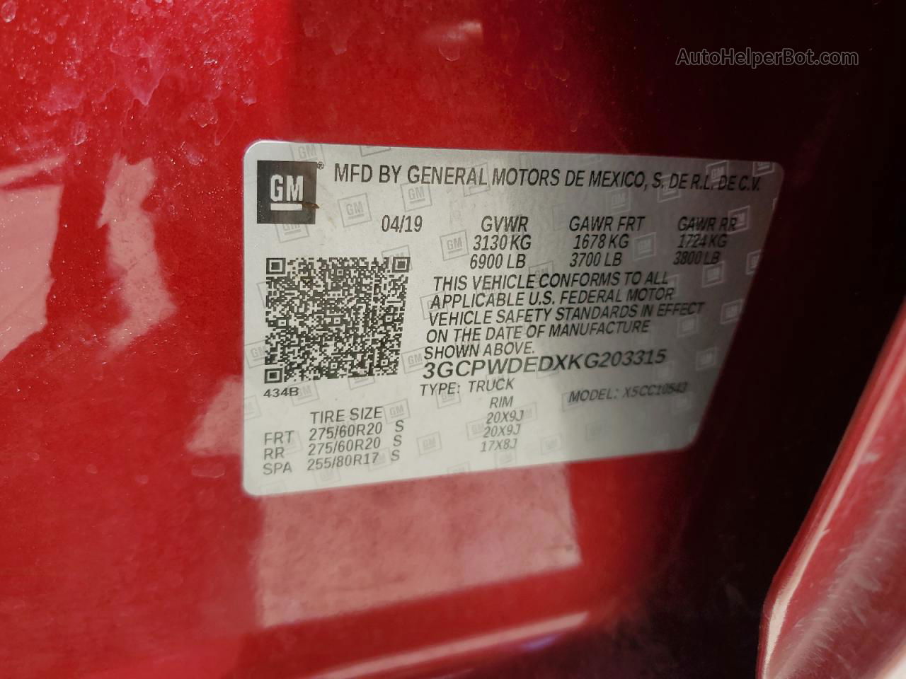 2019 Chevrolet Silverado C1500 Rst Red vin: 3GCPWDEDXKG203315